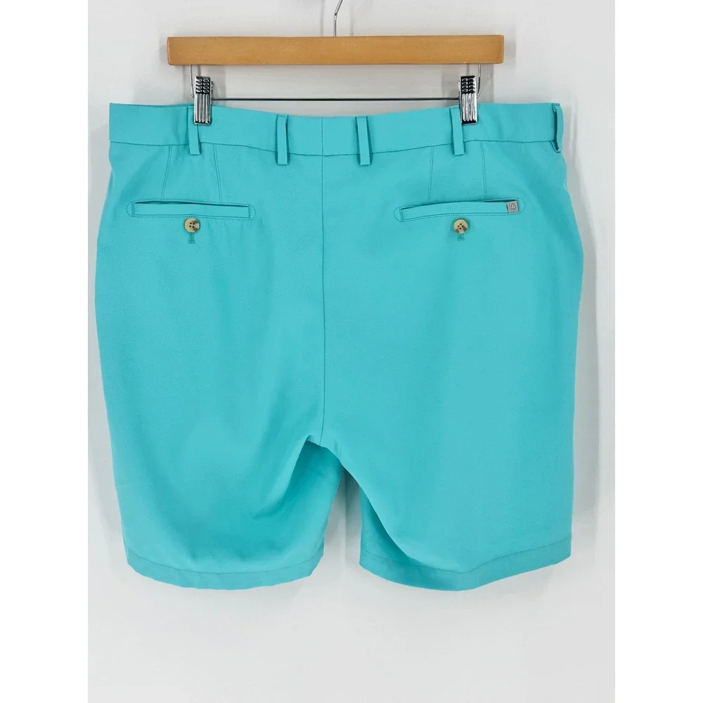 Peter Millar Salem Performance Short Mens 38 Teal Blue Golf 9 Inch Inseam - Picture 8 of 10